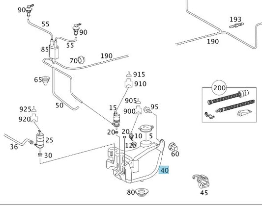 Mercedes-Benz Genuine Washer Bottle  Vito 639